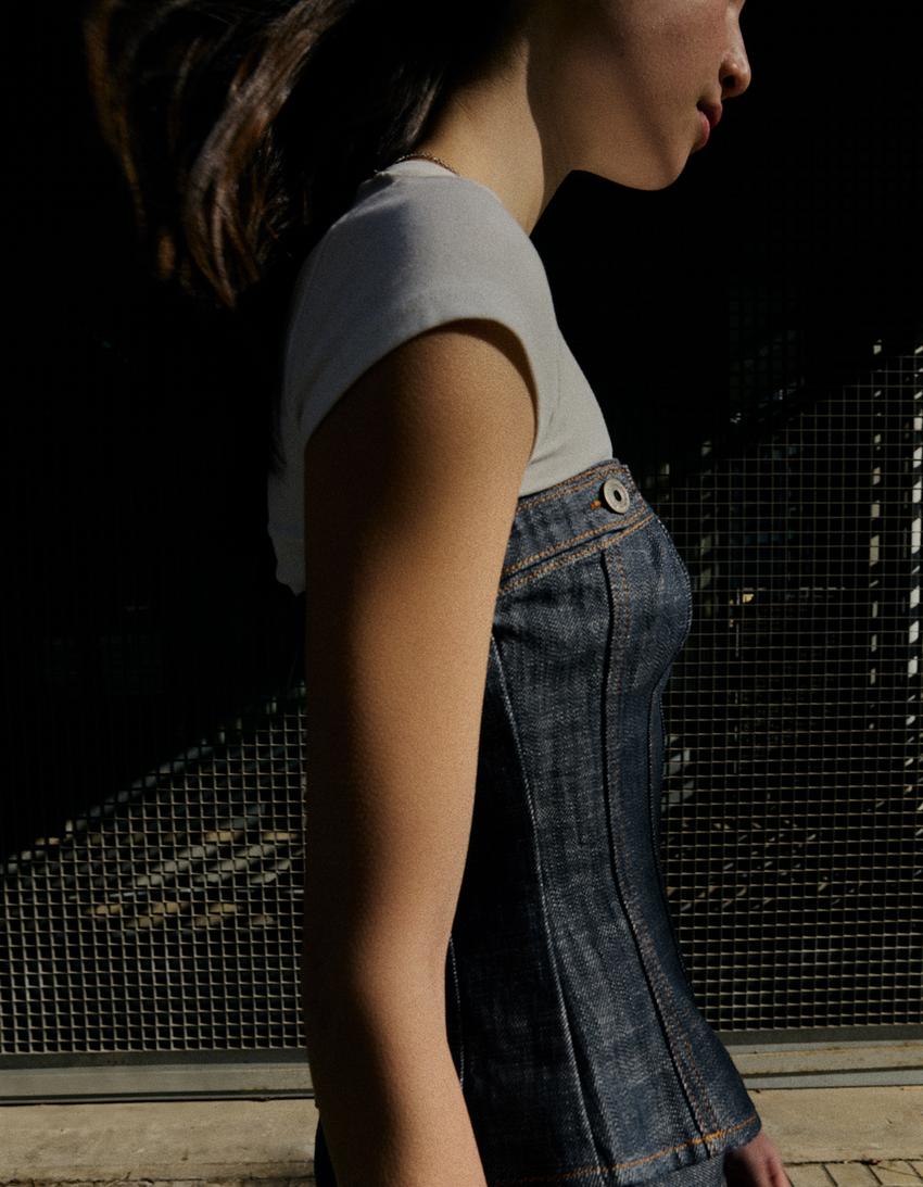 Denim top and jeans set-Denim top and jeans set