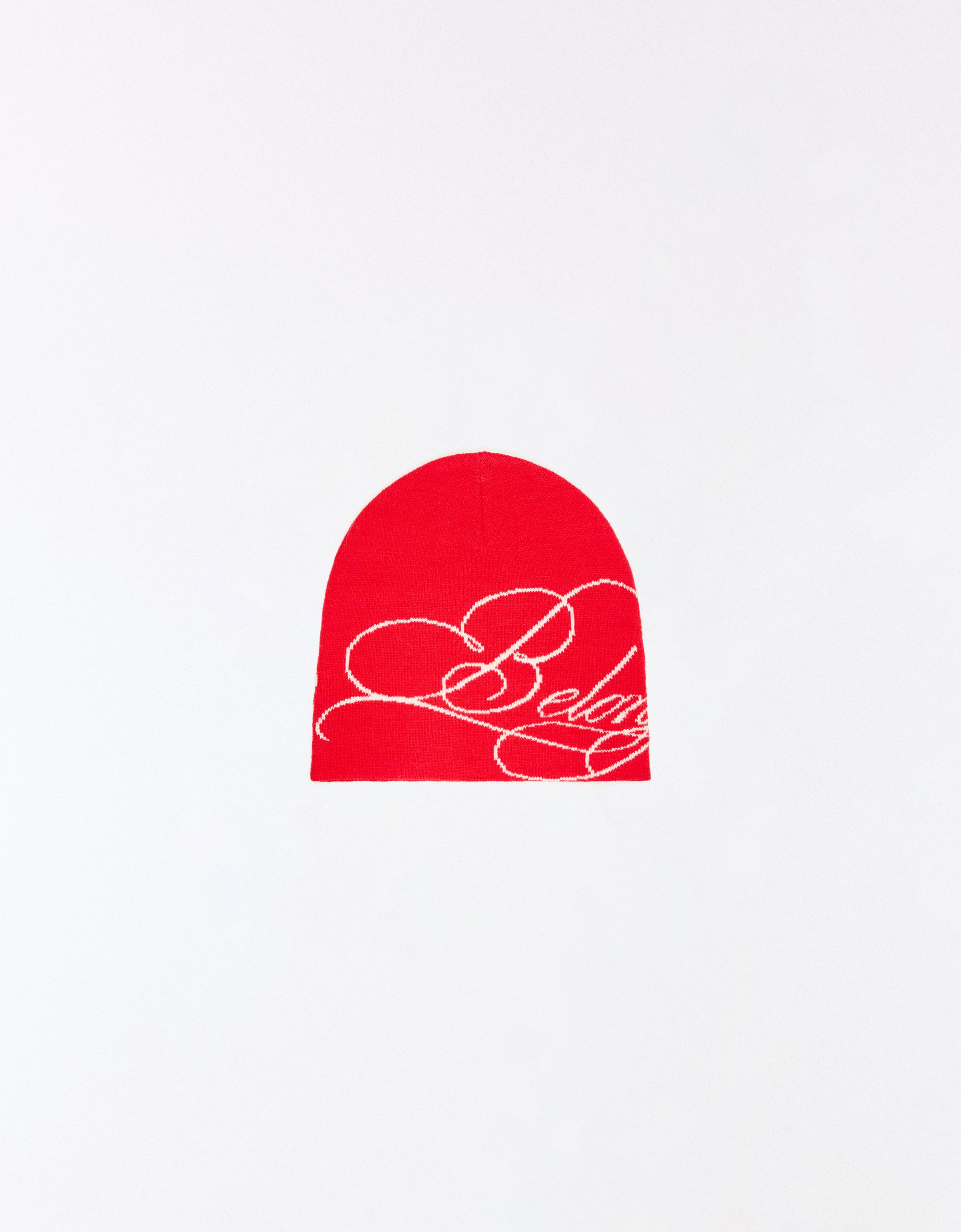 Knitted beanie — Red