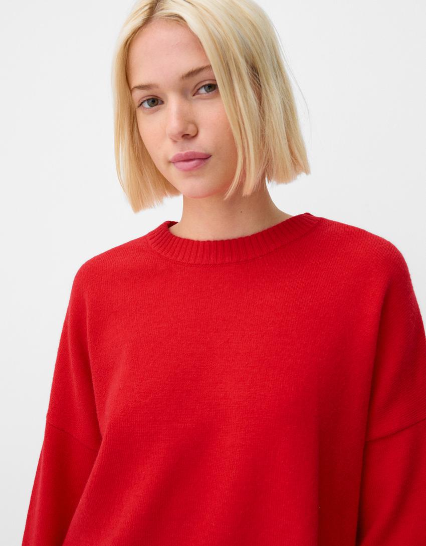 Soft touch round neck sweater - Women | Bershka