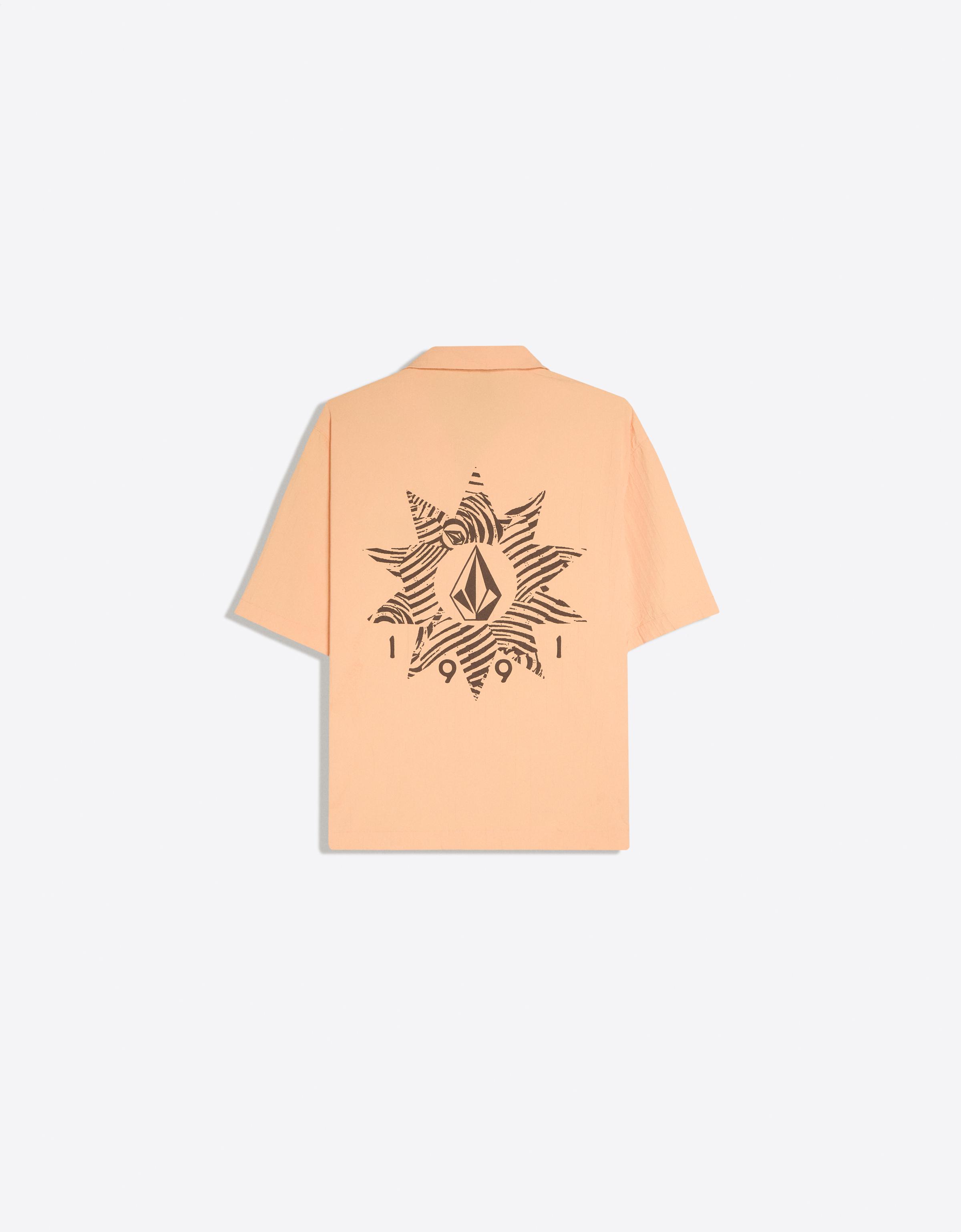 VOLCOM boxy short sleeve print shirt — Orange