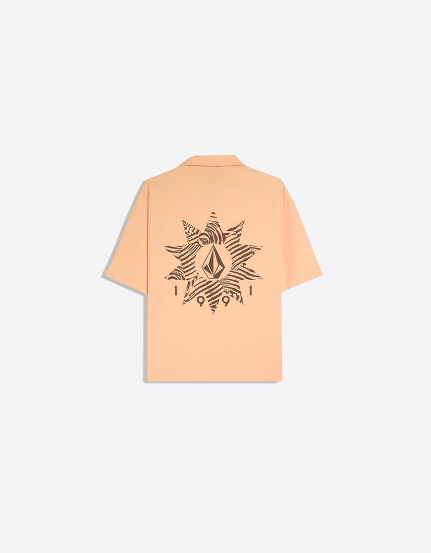 Boxy Kurzarmhemd mit VOLCOM-Print-Orange