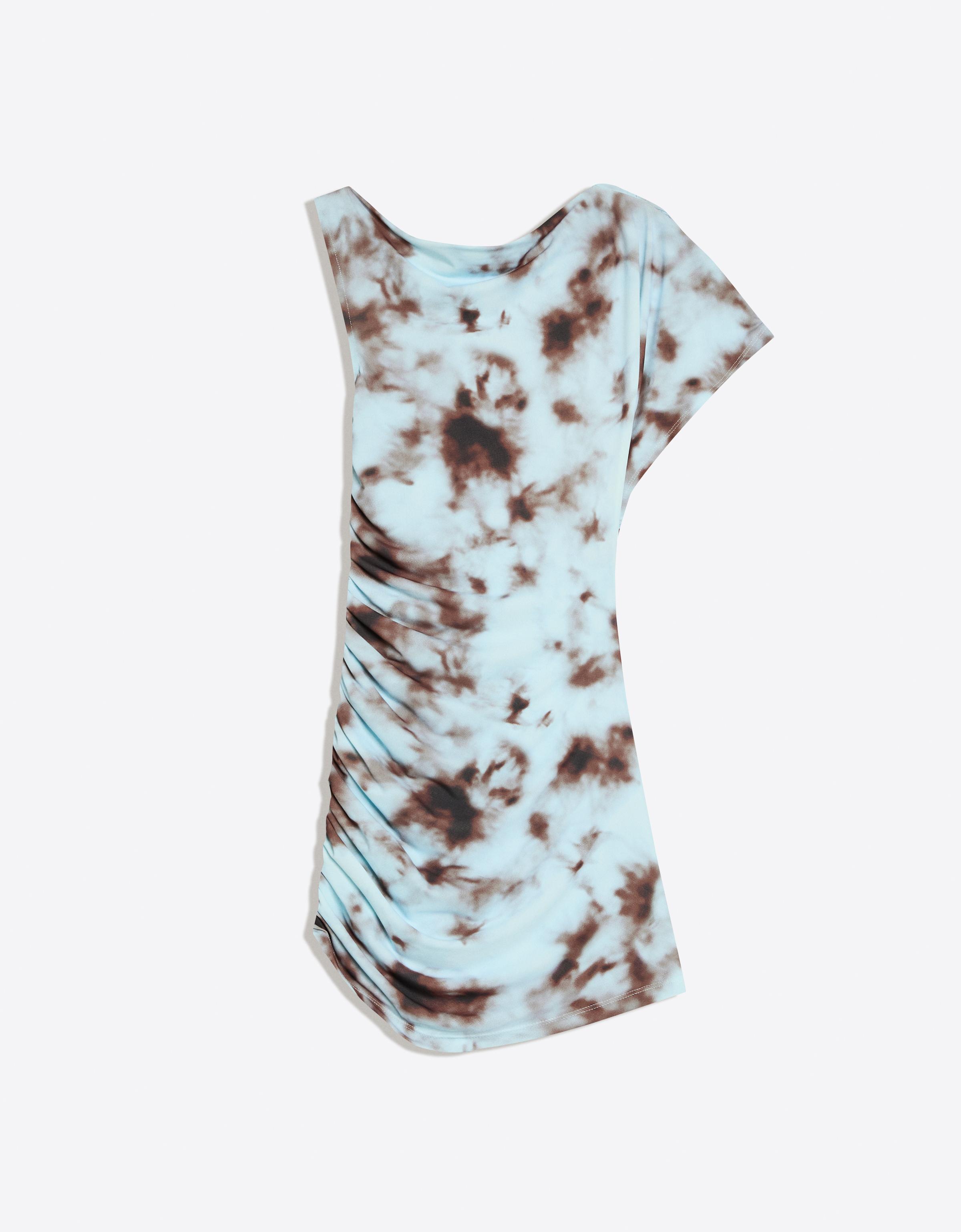 Asimetrik mini elbise - Görsel 4