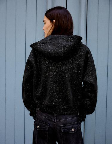 Rhinestone hoodie — Black 2