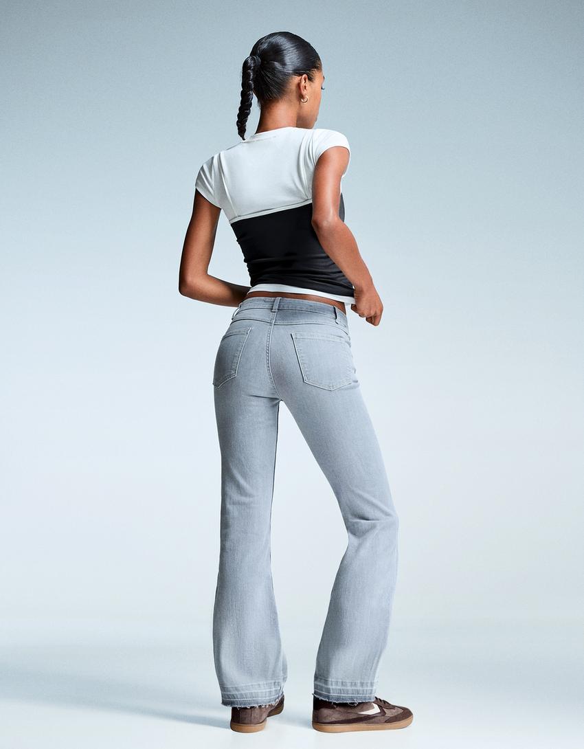 Jeans flare cropped-Gris-2
