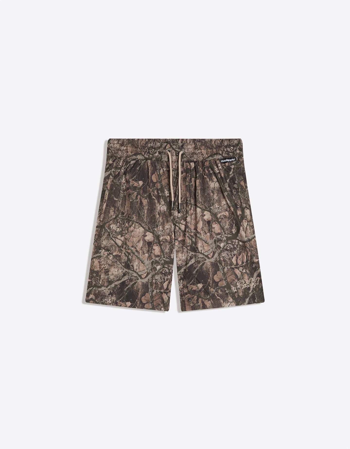 Bershka szorty kąpielowe boxy z nadrukiem brązowy