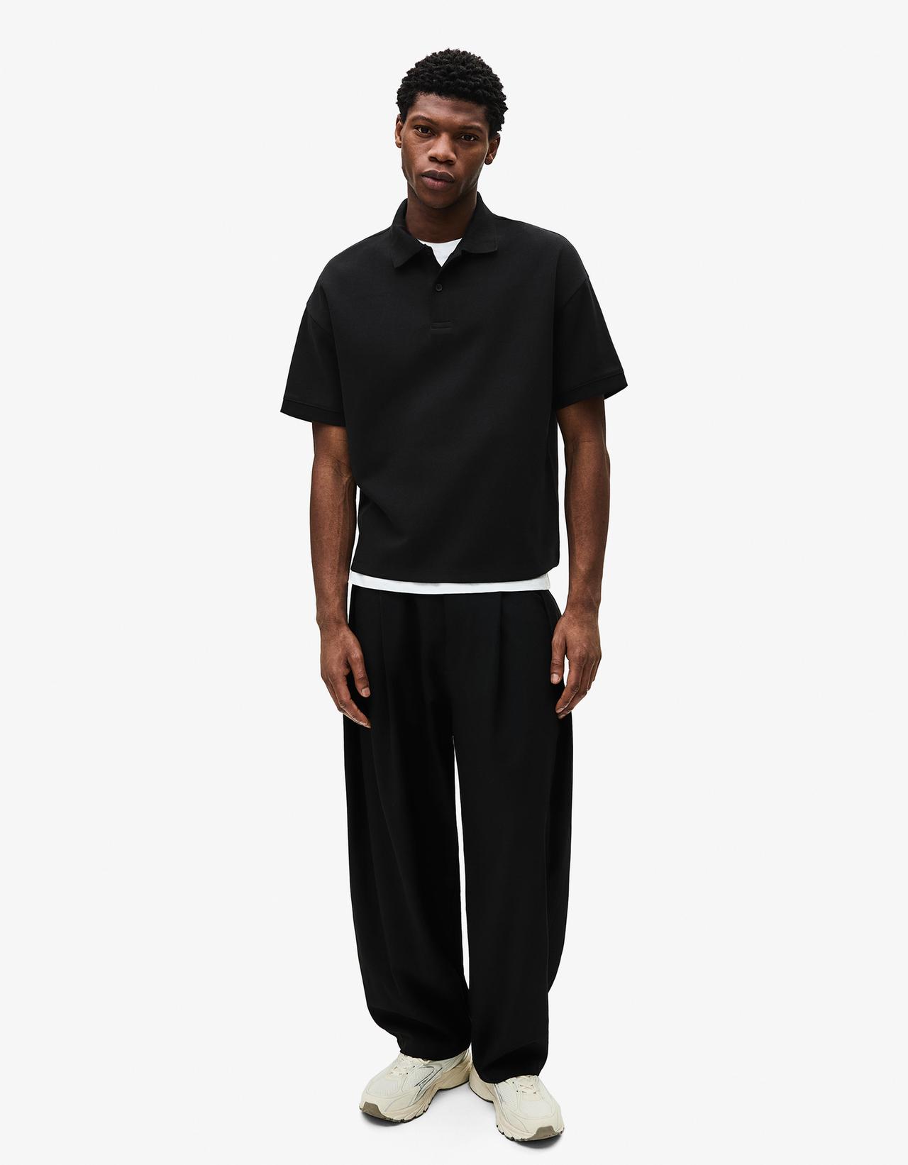 Short sleeve polo shirt — Black