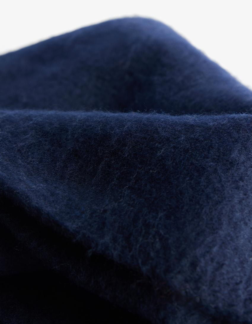 Solid-coloured scarf-Navy