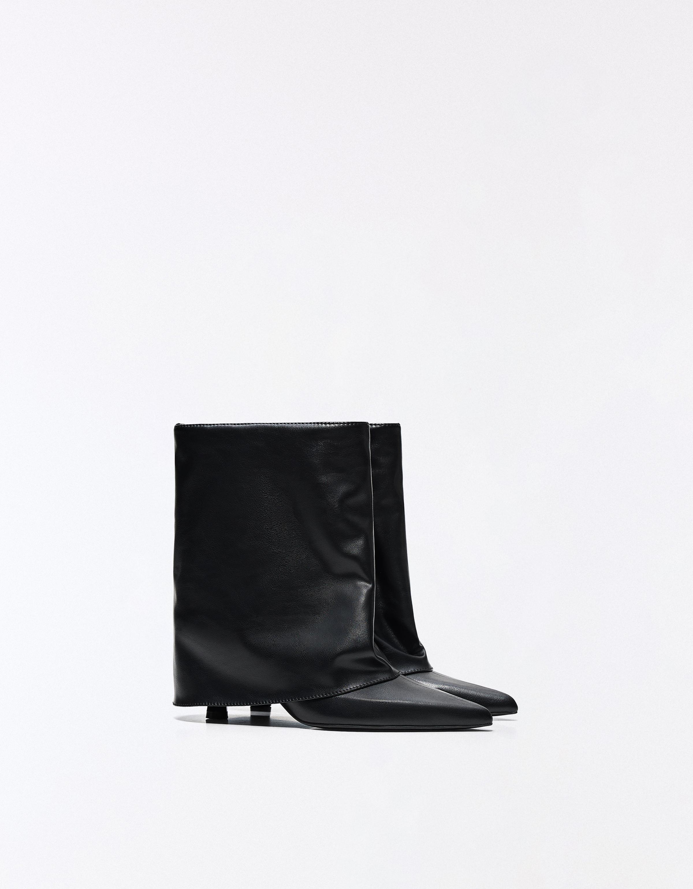 Trouser ankle boots — BLACK