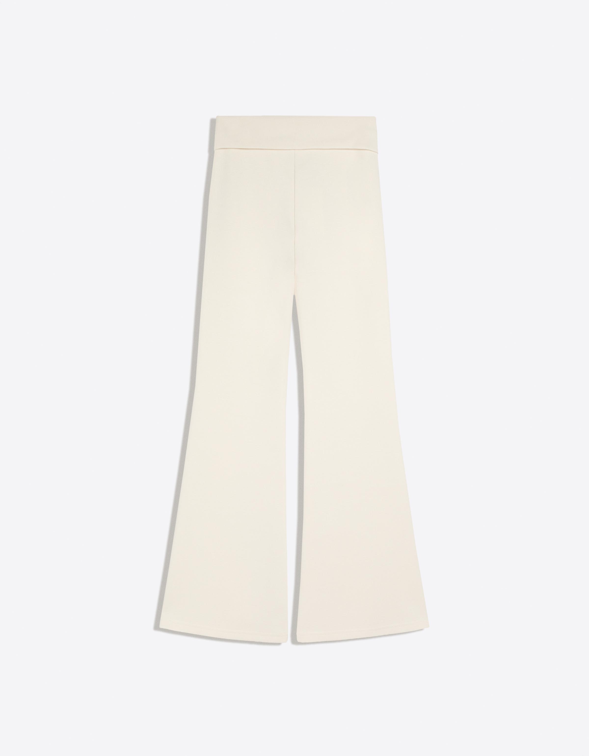 Flared modal trousers — Cream