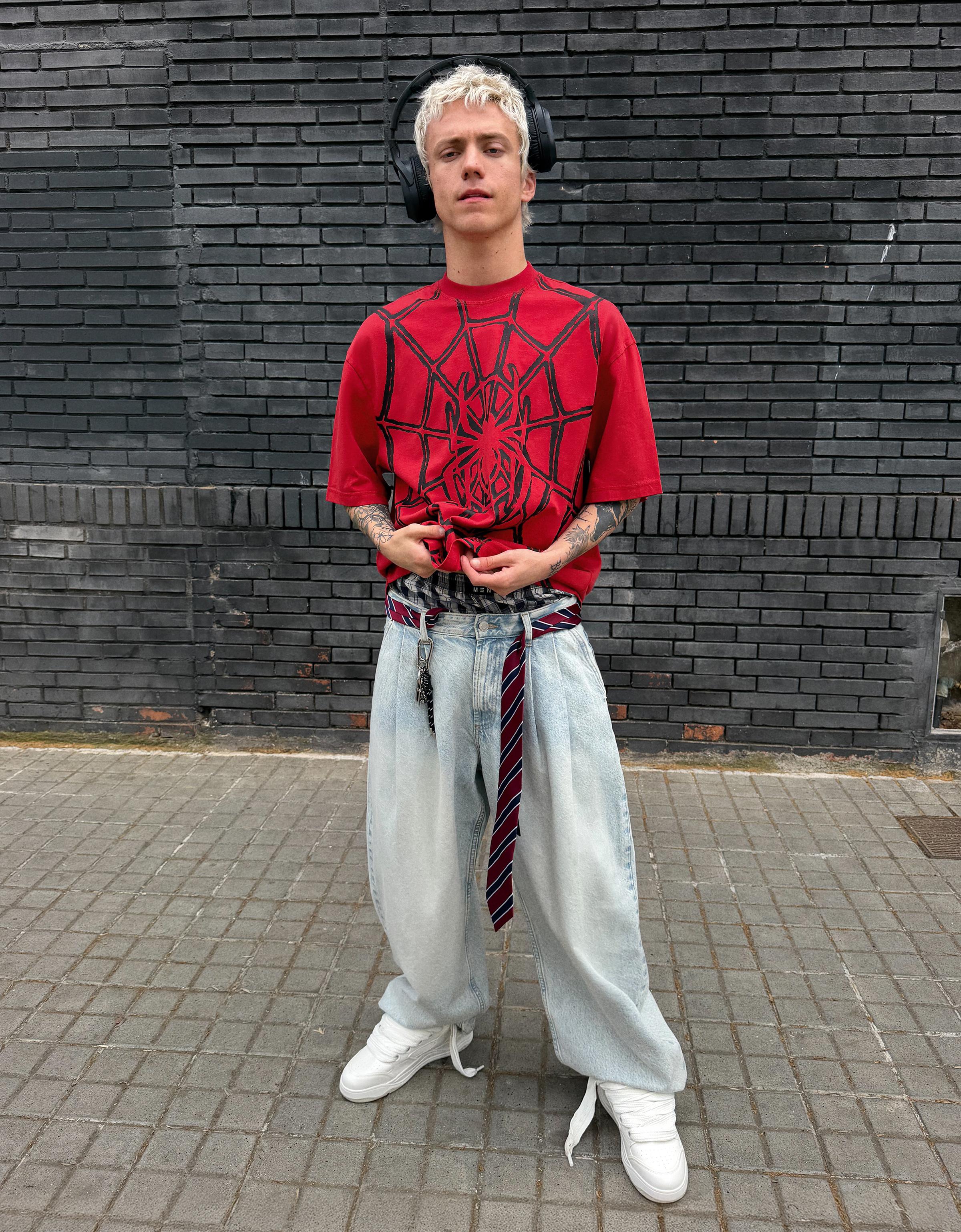 SPIDER-MAN boxy fit T-shirt — Red