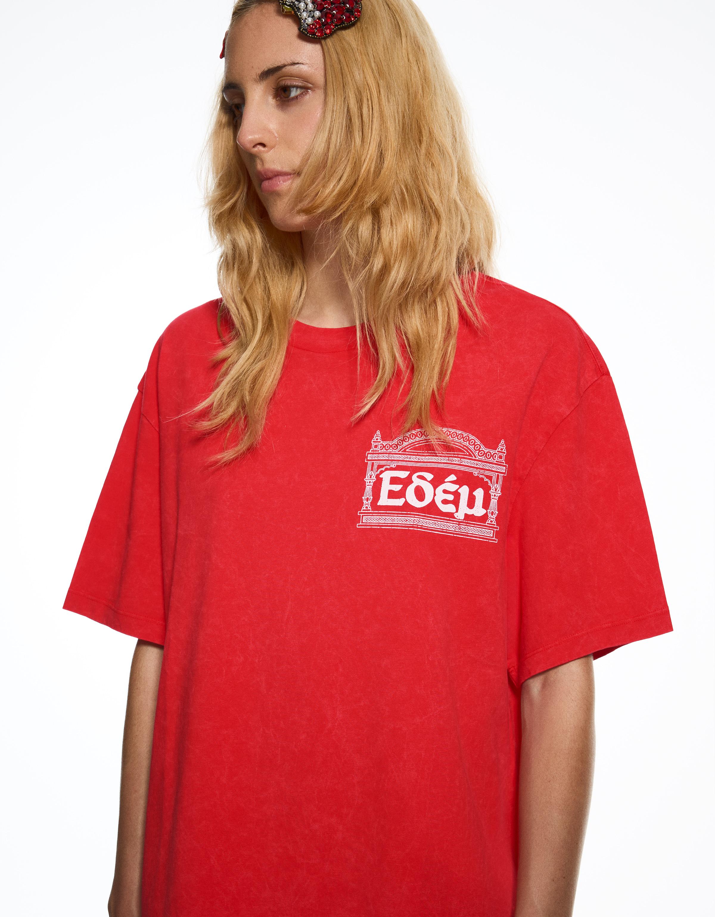 Bershka ARIES X BERSHKA relaxed fit t-shirt görsel 2