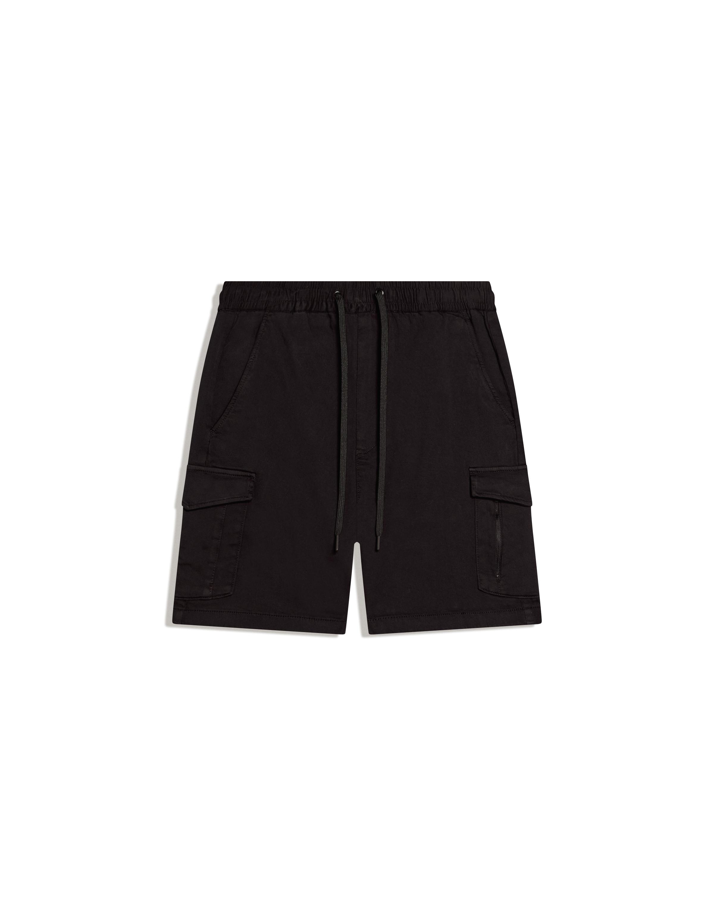 Regular fit cargo Bermuda shorts — Black