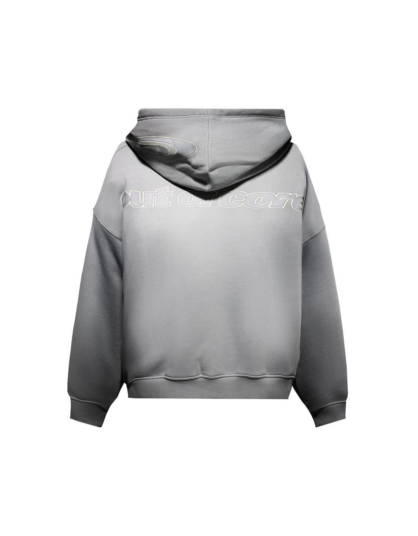 Hoodie met out of core-print-Grijs