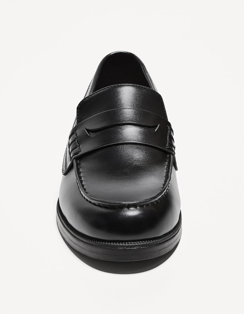 Mocasini talpă subțire-Negru