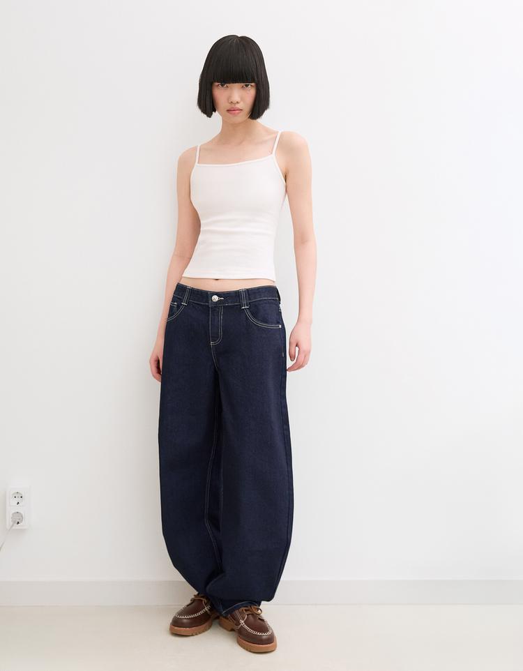 Bol kesim barrel jean
