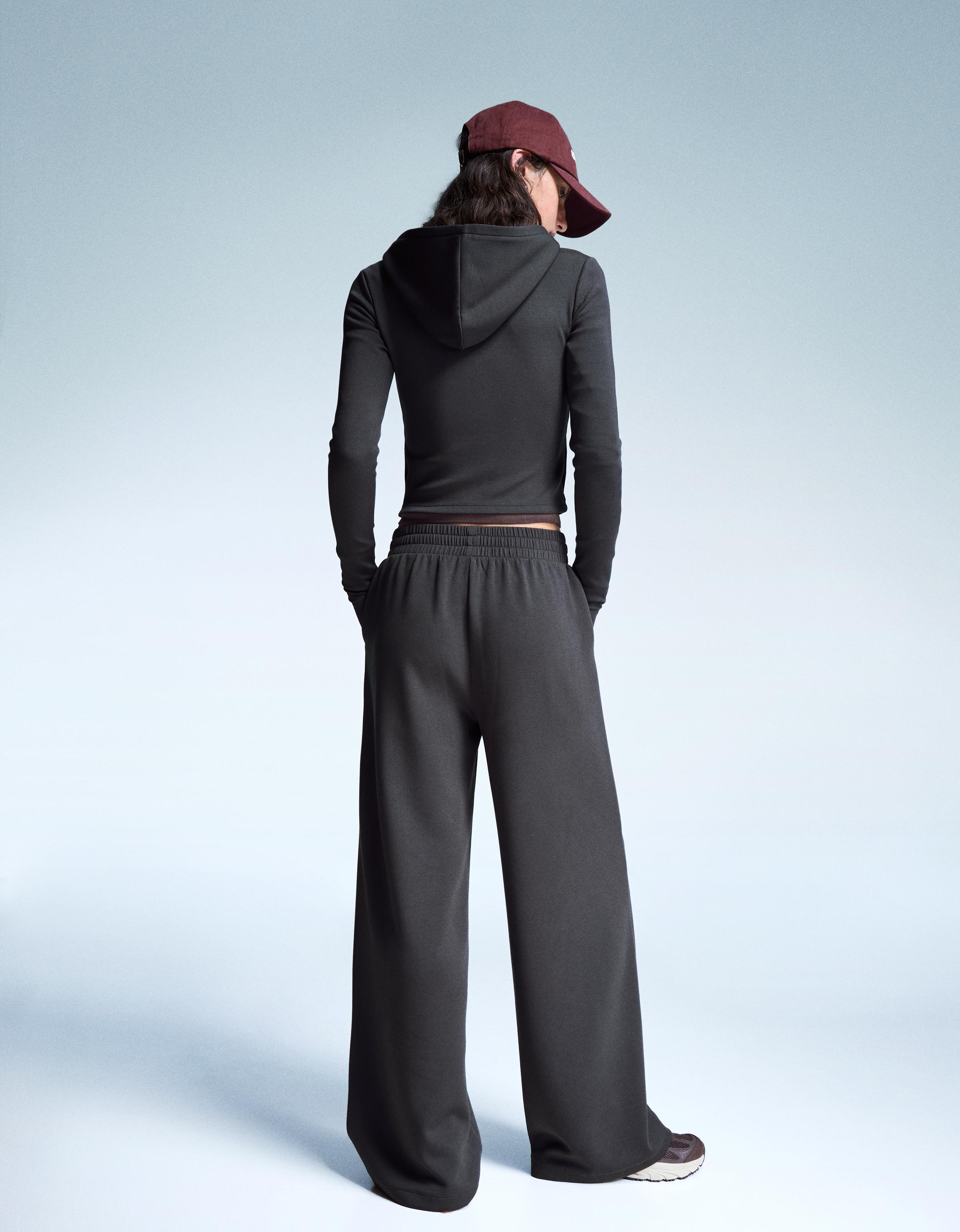 Yumuşak dokulu geniş paça pantolon - Görsel 170