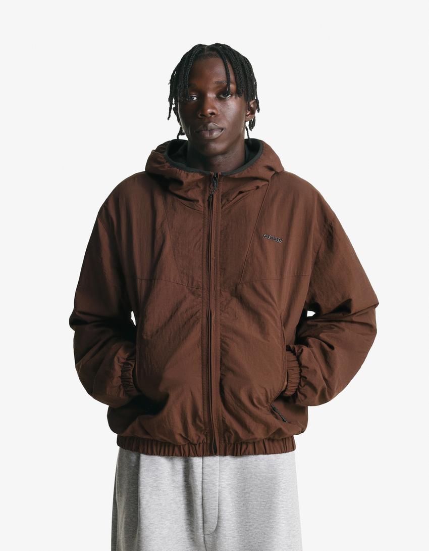Veste technique capuche-Marron-3