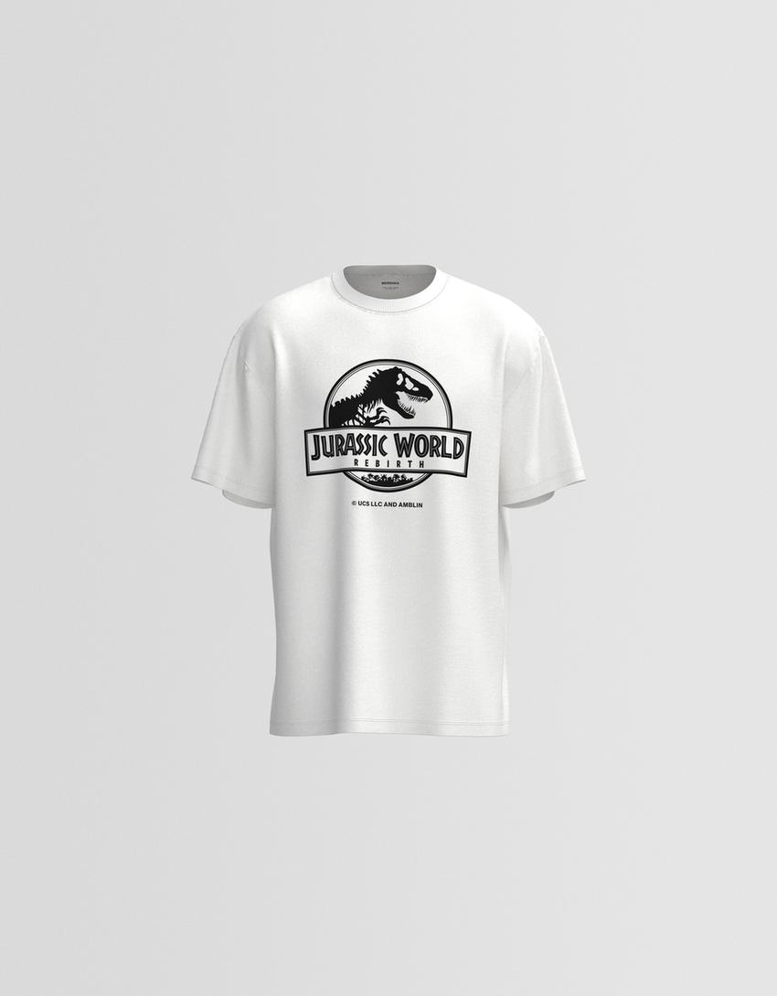 Short sleeve Jurassic World T-shirt-White-3