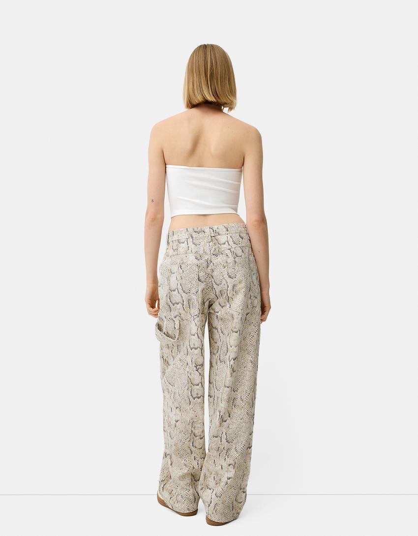 Pantalón carpenter estampado animal-Multicolor-2
