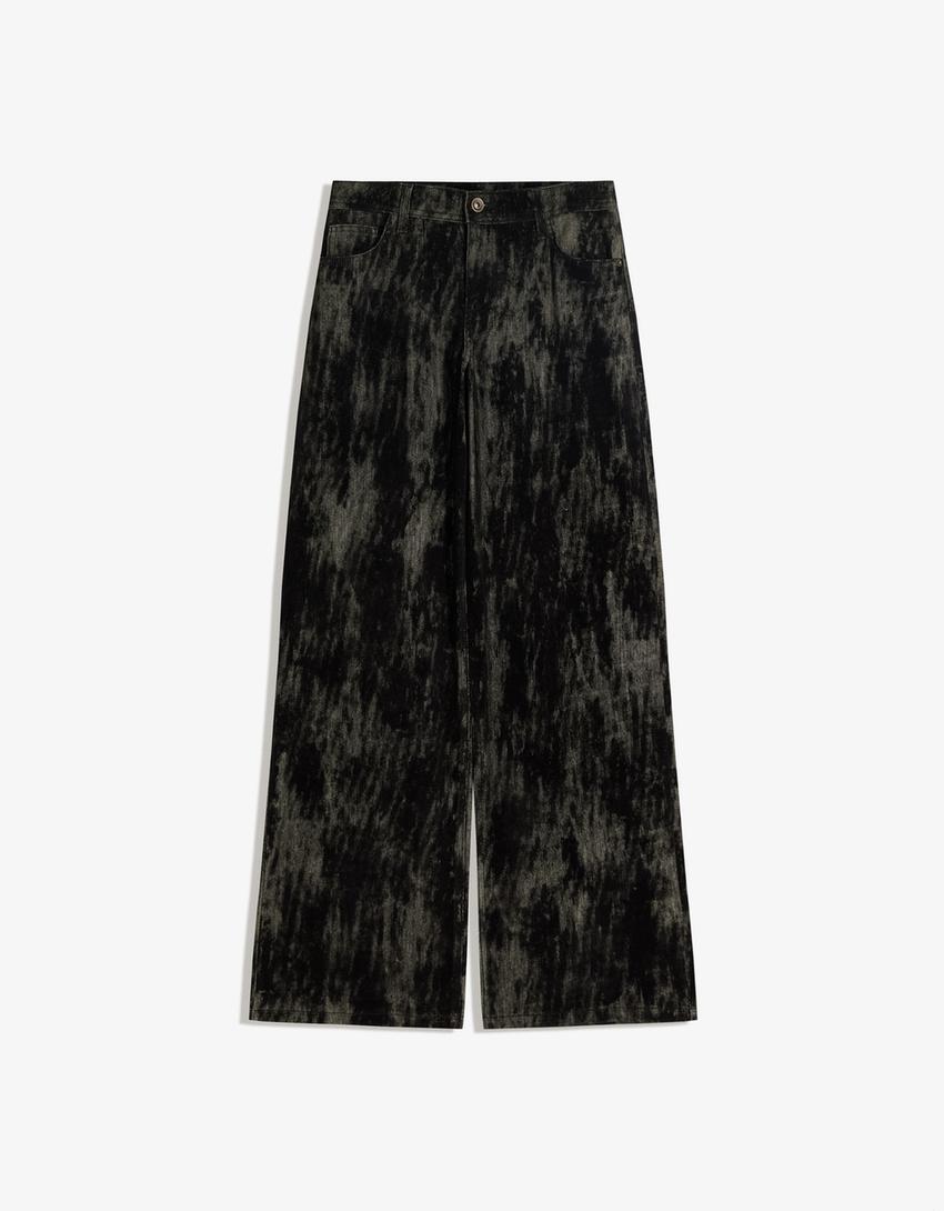 Pantalón baggy-Verde