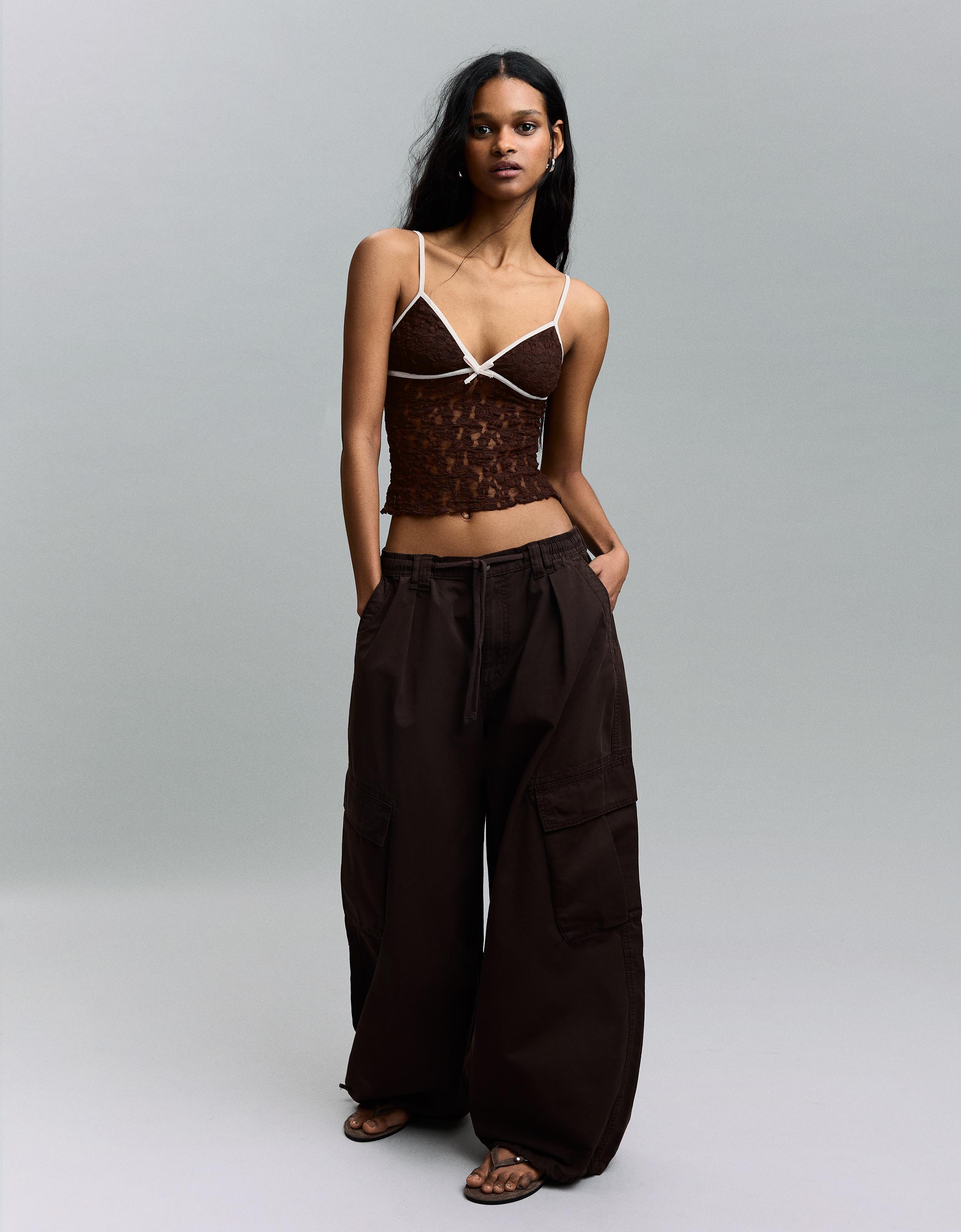 Fiyonklu dantelli askılı top - Görsel 28