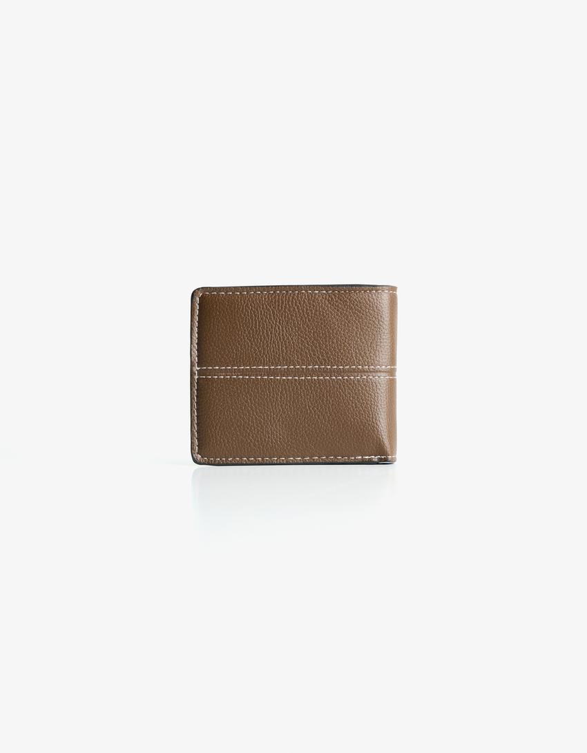 Cartera efecto piel-Marrón-2