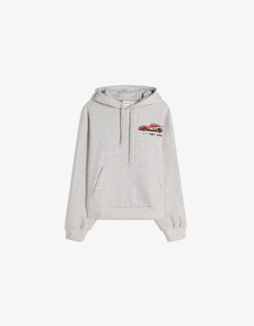 Cars Hoodie mit Print-Grau