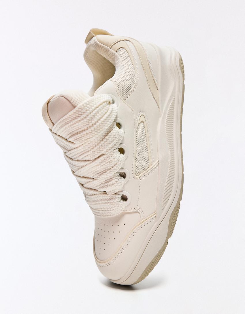 Voluminous skate sneakers-WHITE