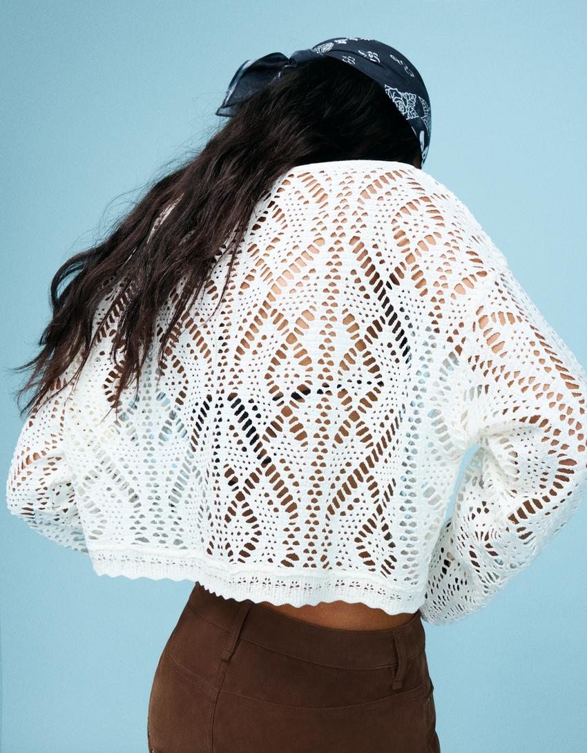 Rustik sweater-Flødefarver-1