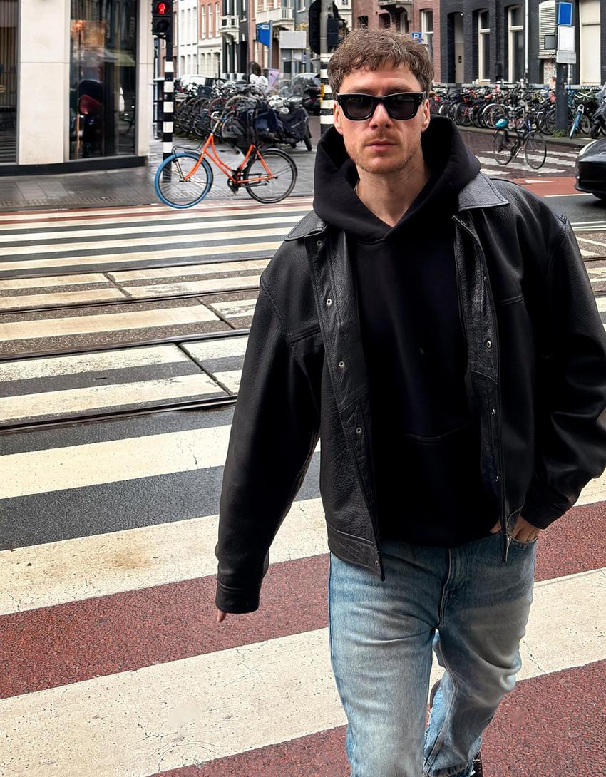 Straight-fit flared jeans-Light blue