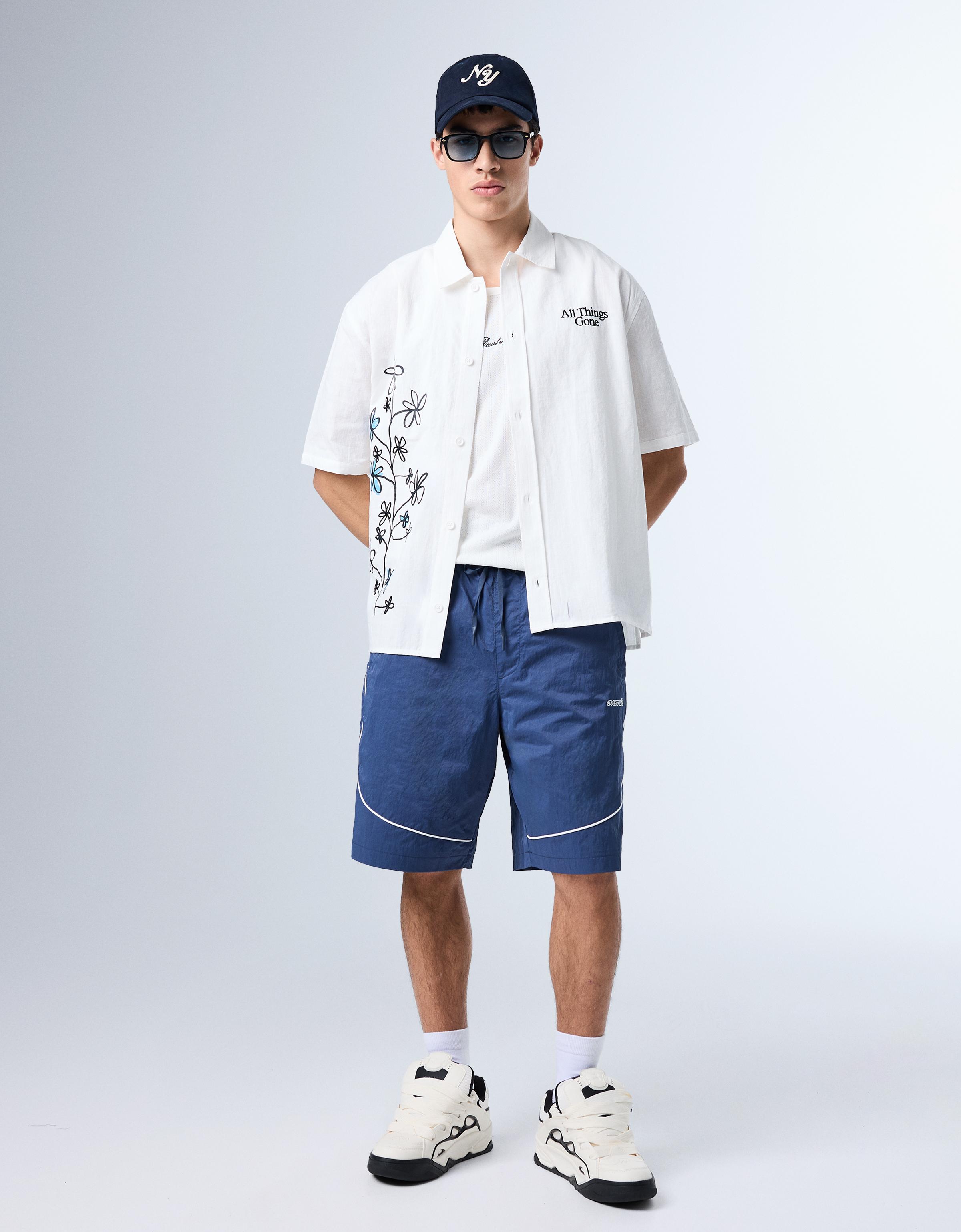 Boxy fit kısa kollu baskılı gömlek - Görsel 19