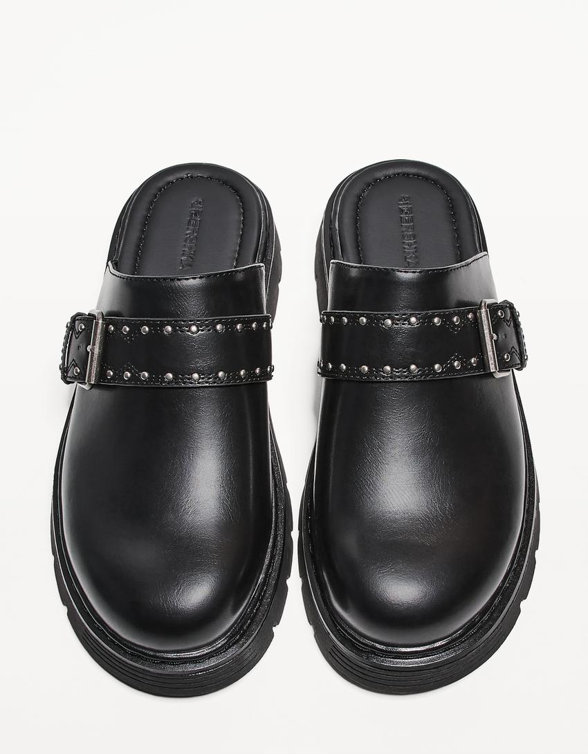 Clogs mit Schnalle-Schwarz-3