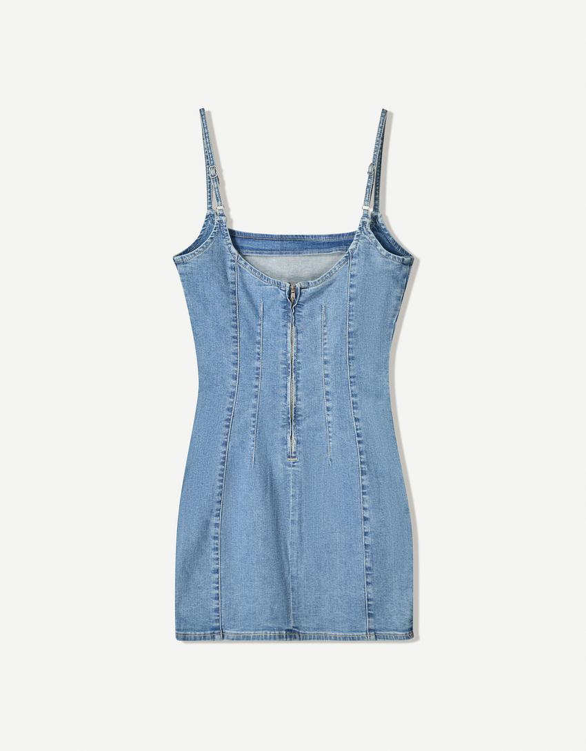 Short denim dress