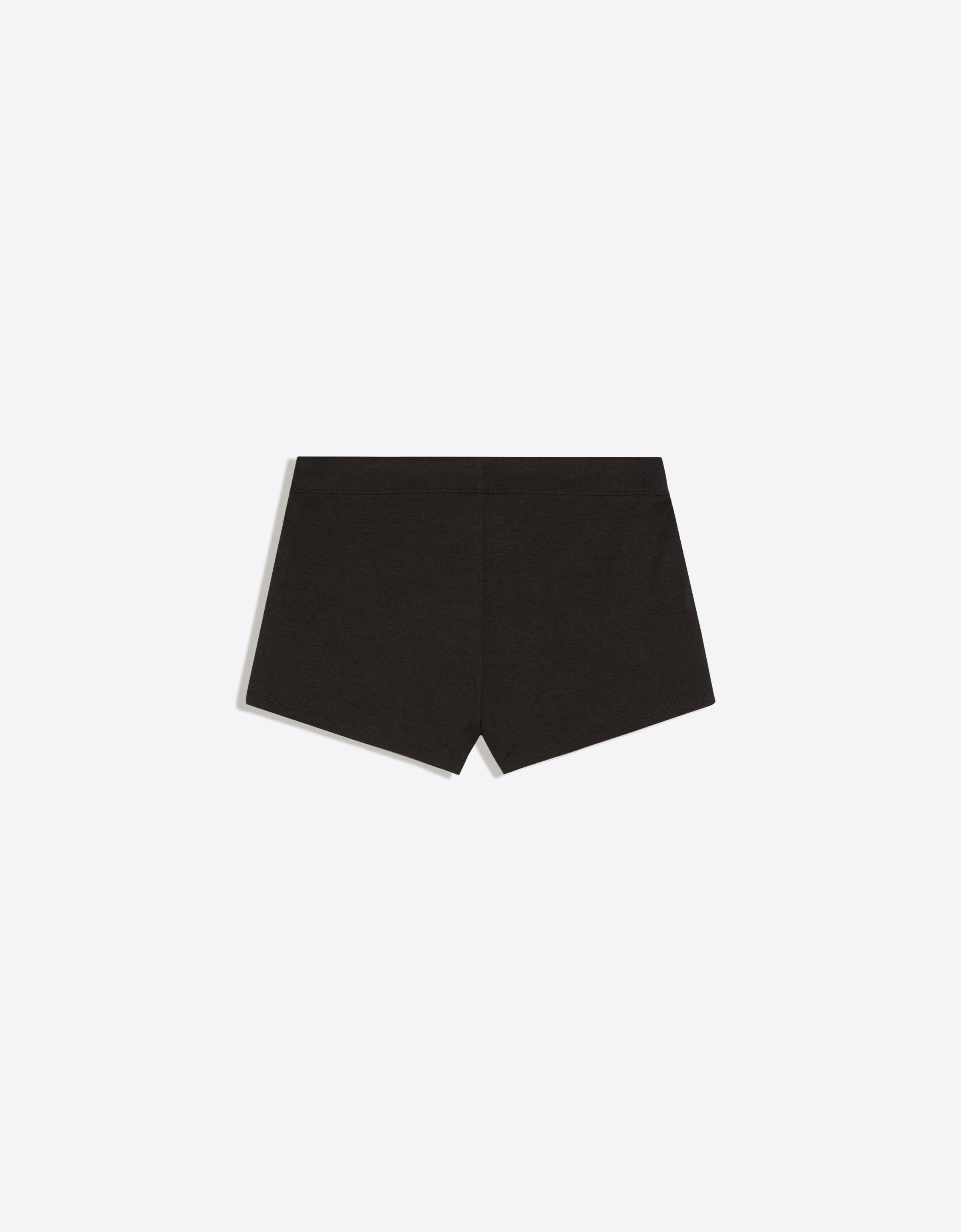 Mini shorts with side stripes — Black