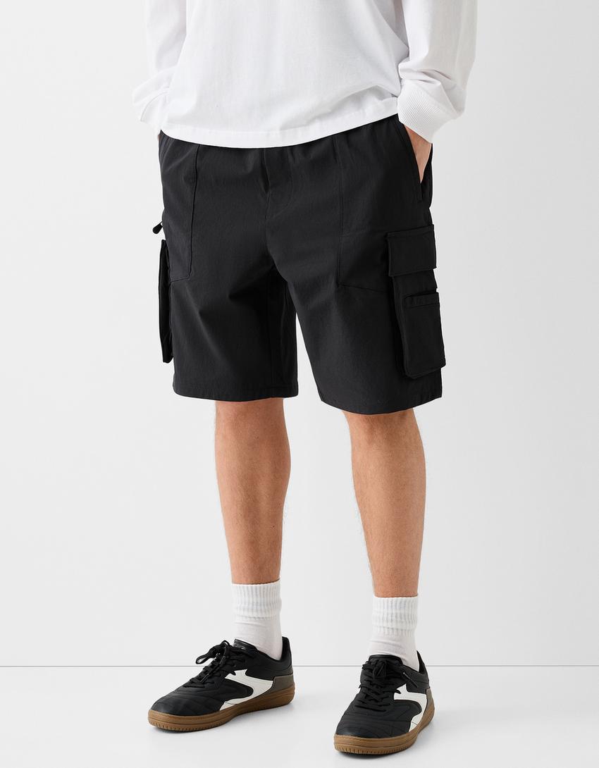 Multi-cargo Technical Bermuda Shorts Shorts Men Bershka