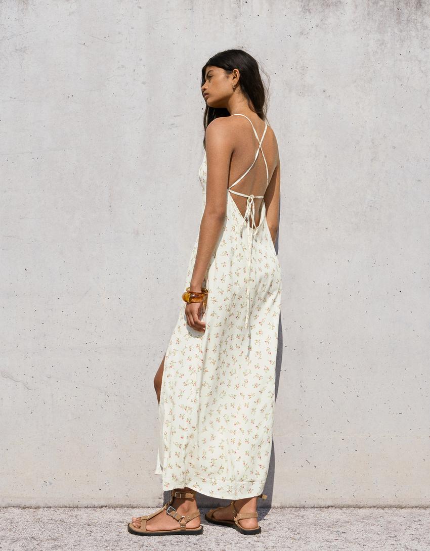 Rochie midi imprimeu-Verde-1