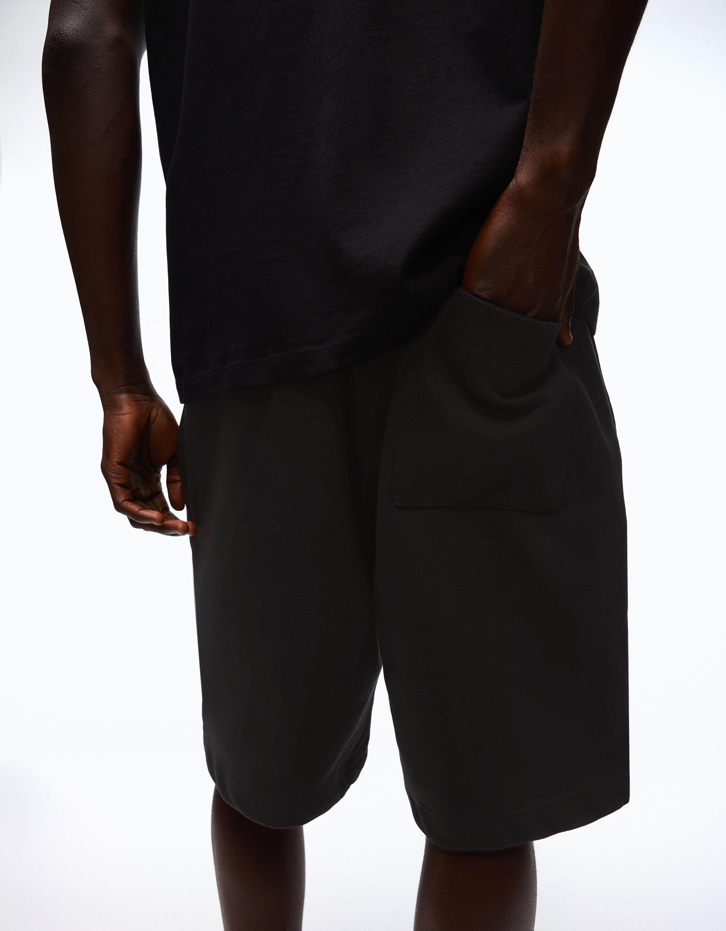 Plush Bermuda shorts — Black
