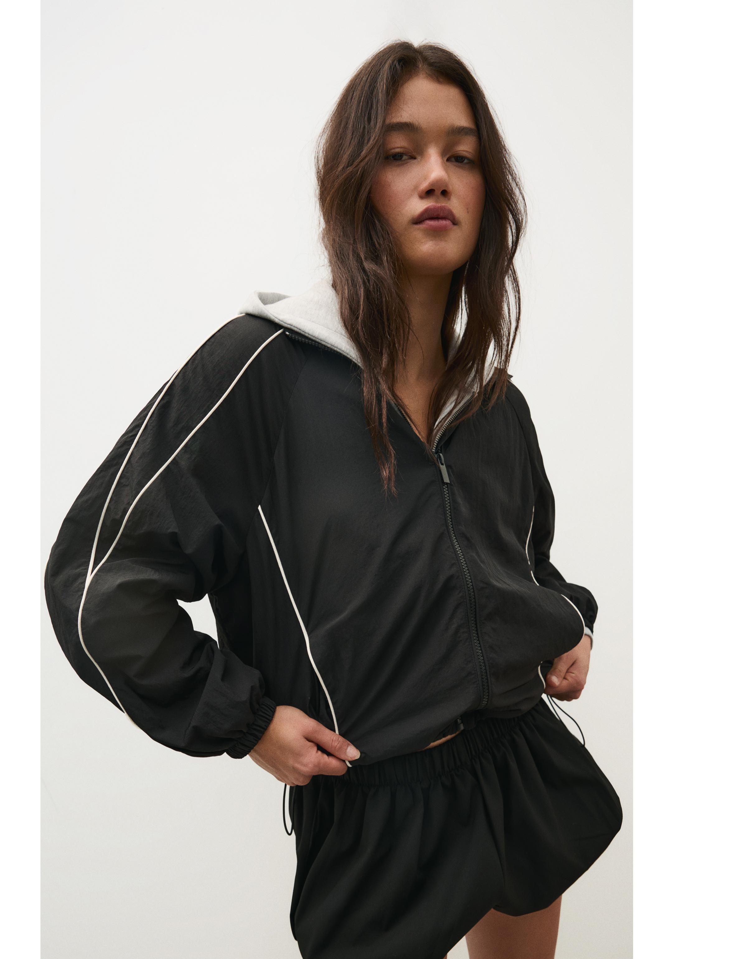 Contrast lightweight jacket — Black