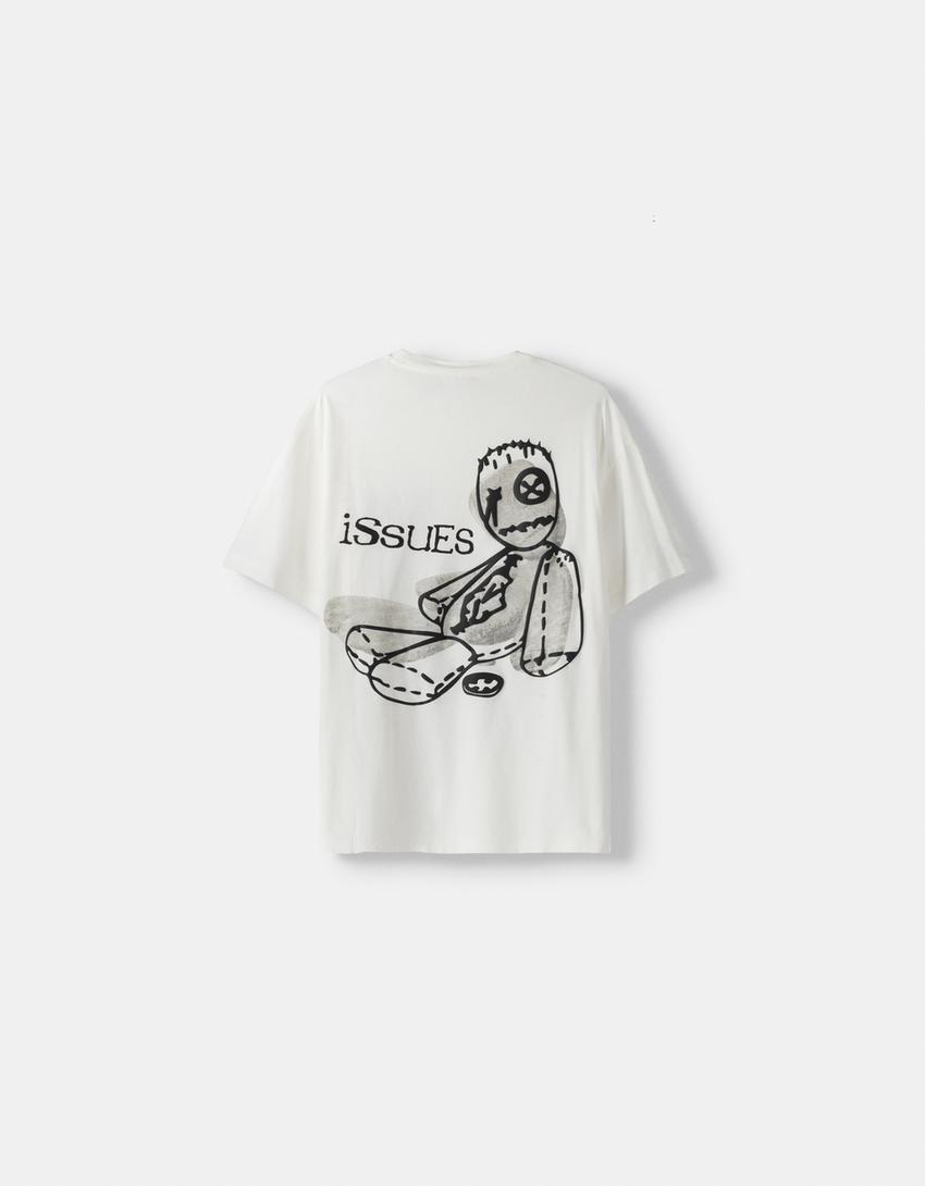 T-shirt Korn manches courtes boxy fit-Blanc-5