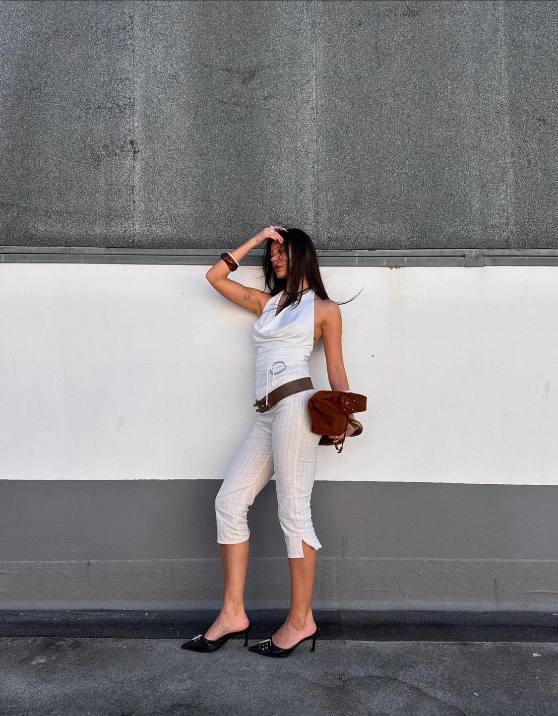 Pinstripe capris
