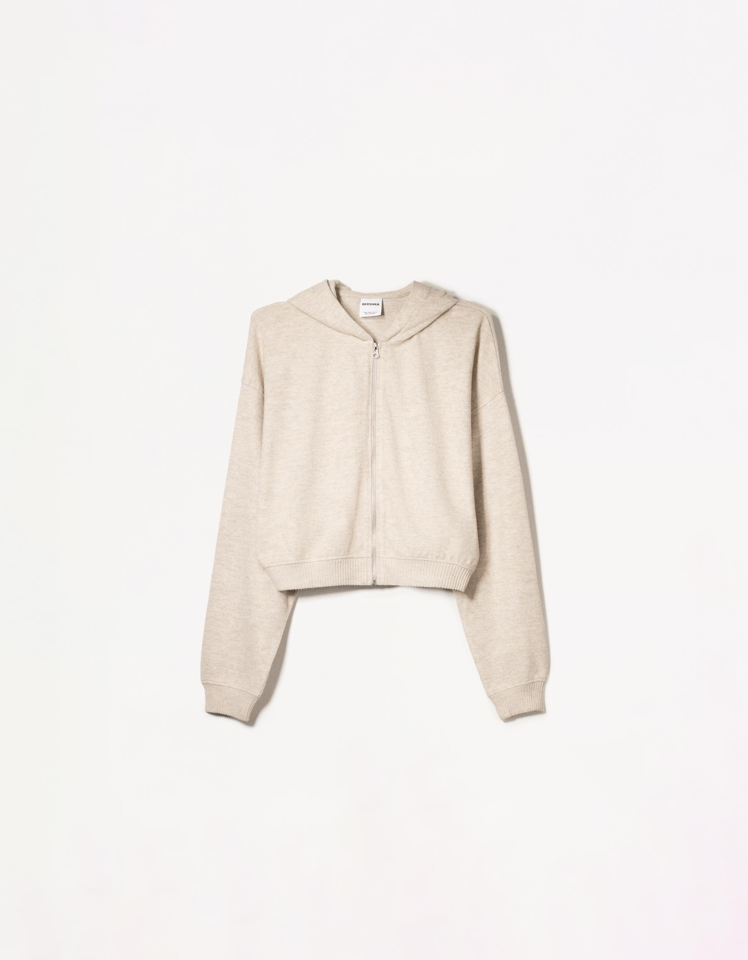 Hooded jacket with zip - Sweaters and cardigans - BSK Teen