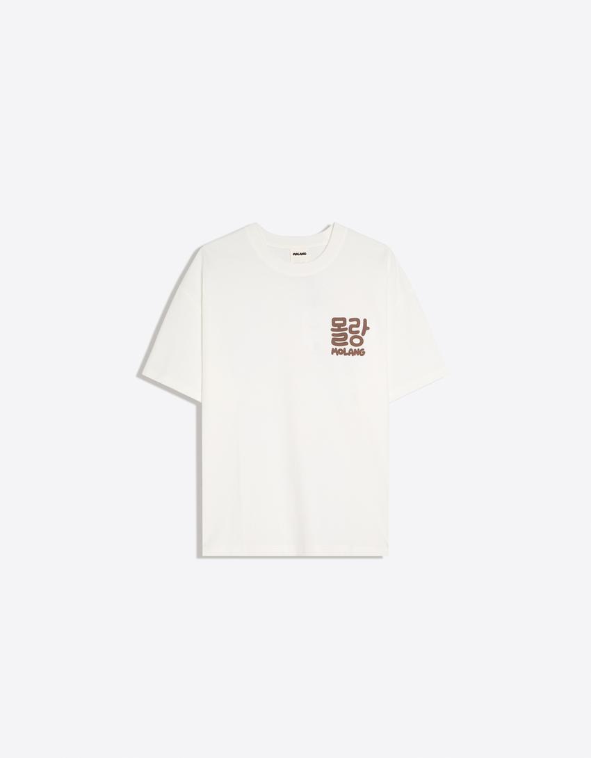 Oversize MOLANG ZODIAC print T-shirt-Off white