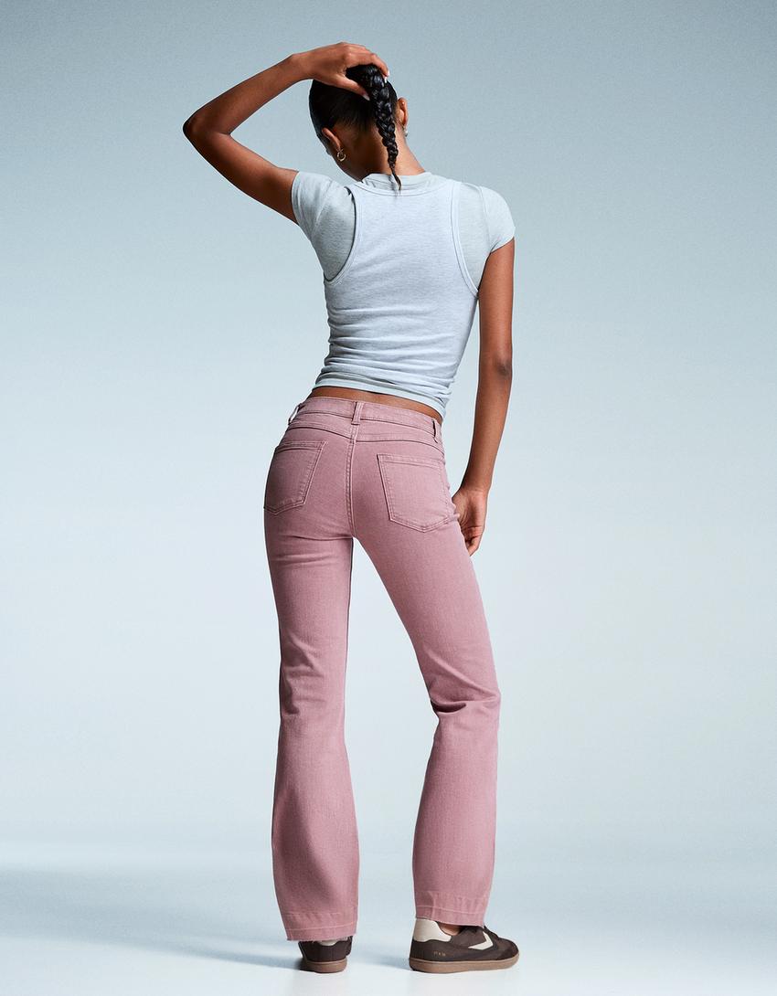 Jeans flare cropped-Rosa-2