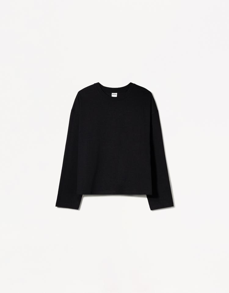 Long sleeve cotton T-shirt