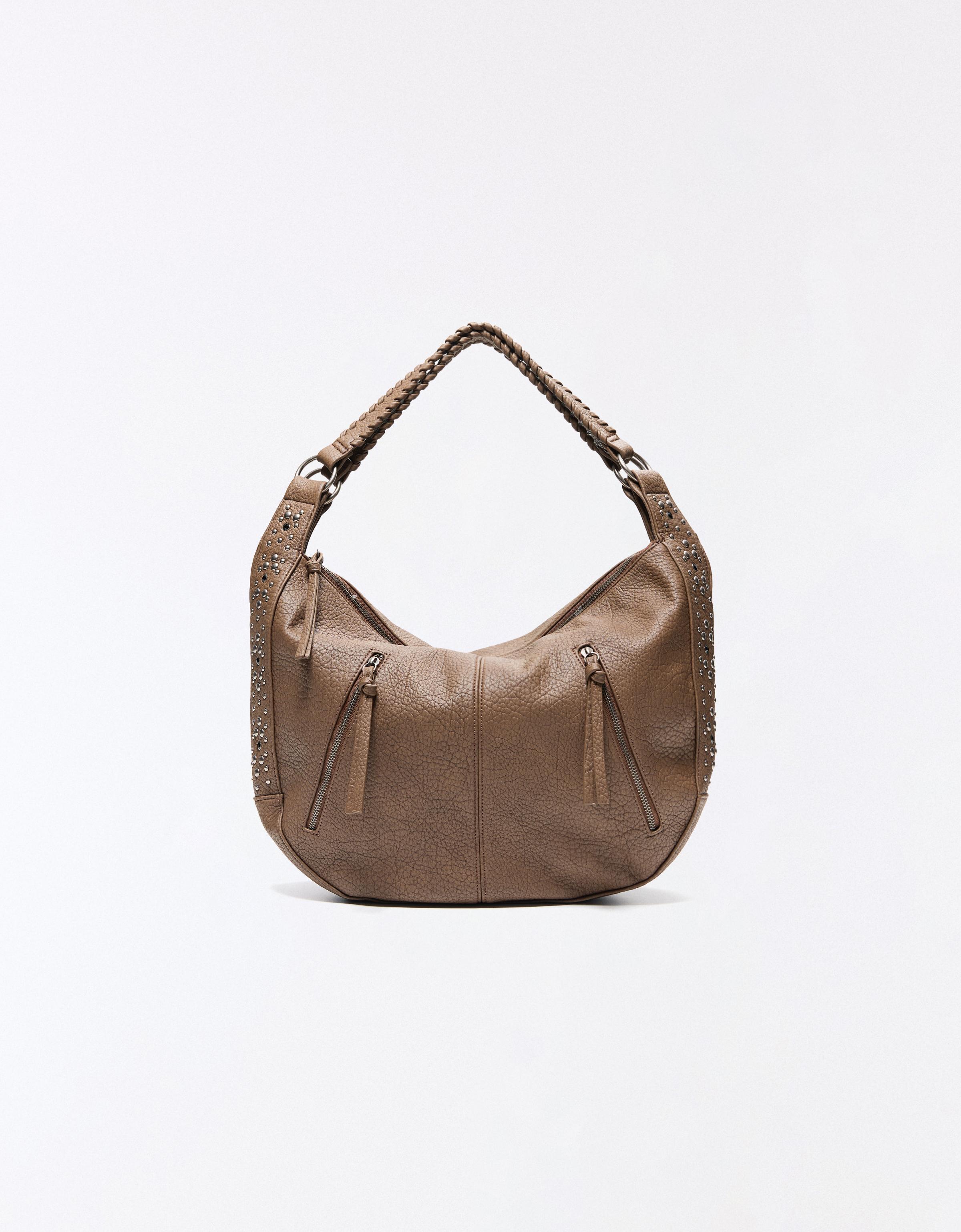 Zip shoulder bag — Sand