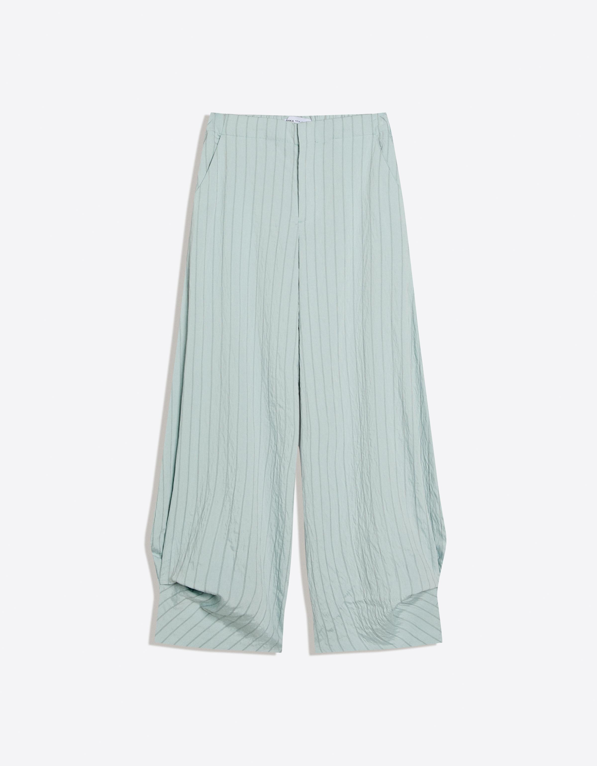 Çizgili bol kesim pantolon - Görsel 24