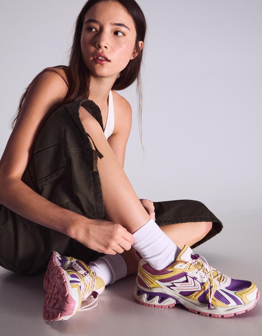 Sneaker multi-elementi-Multicolore