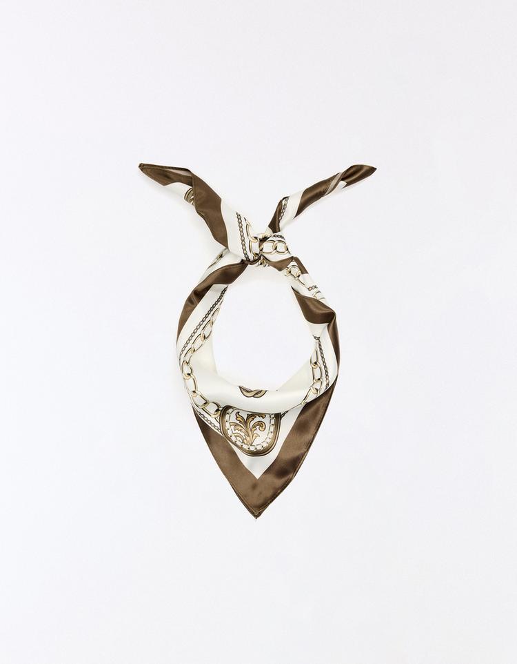 Saten baskılı fular