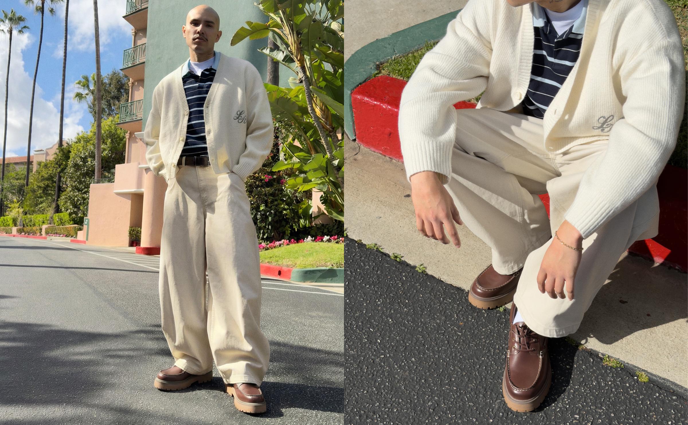 Baskılı düğmeli boxy fit ceket - Görsel 17