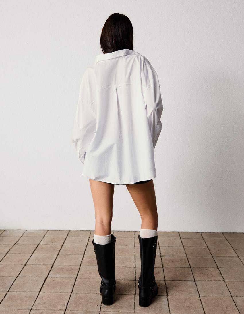 Chemise oversize-Blanc